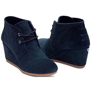 Toms Corduroy Wedges Size 8.5